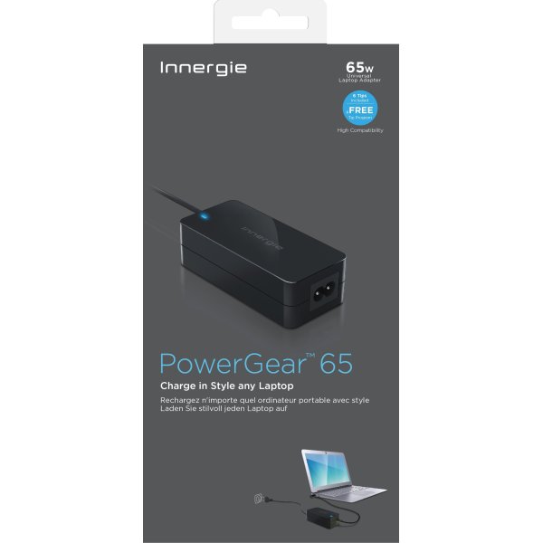 Innergie PowerGear 65, strømforsyning i sort