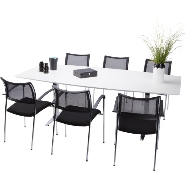 Seattle Basic konferencesæt 220x110/90 cm, laminat