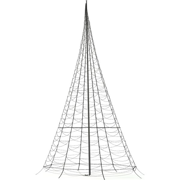 Lyskæde til flagstang m/ 2000 LED lys, H 1000 cm