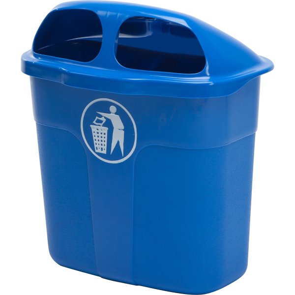 Affaldsbeholder i blå, 40 liter - Udendørs