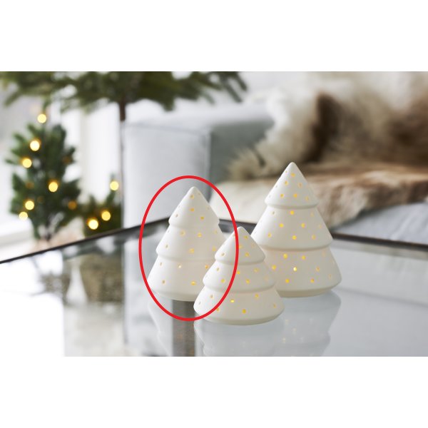 Olina LED keramiktræ medium, Hvid
