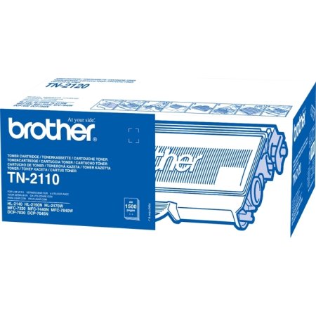 Brother TN2110 lasertoner, sort, 1500s