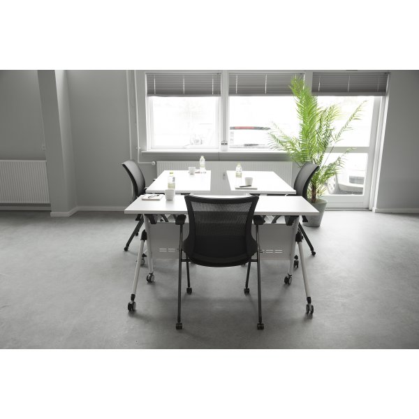 Flip-top bord 140x60 cm, Hvid