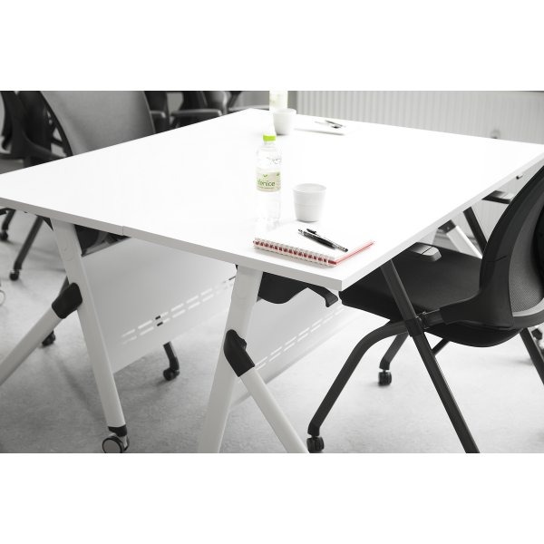 Flip-top bord 140x60 cm, Hvid