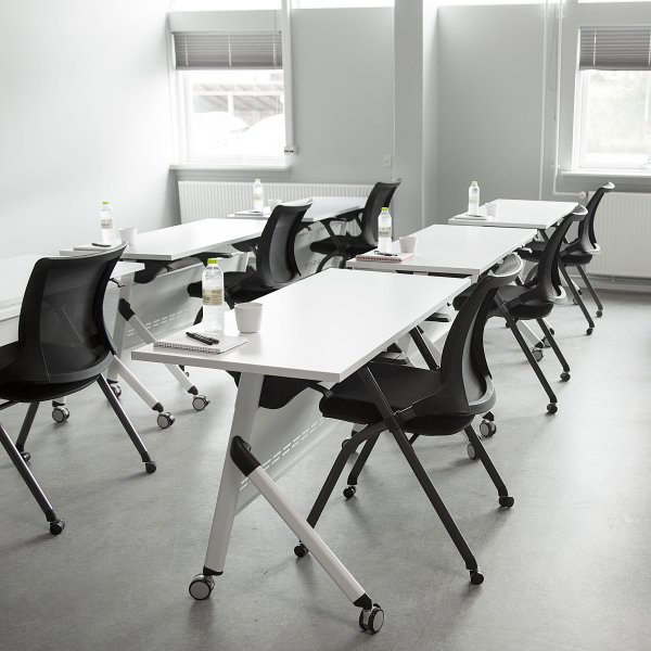 Flip-top bord 140x60 cm, Hvid