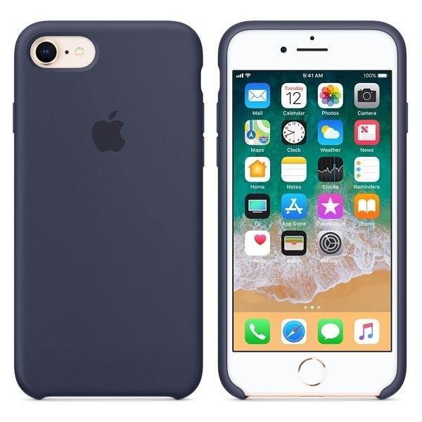 APPLE SILICONE CASE (IPHONE 8 BLUE COBALT)
