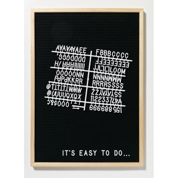 Naga Letterboard inkl. 145 tegn,40x50 cm