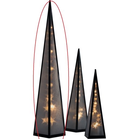 Lanterne med 3D lys, H 90 cm