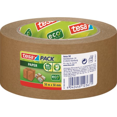 tesa ecoLogo Pakketape, 50 mm, papir