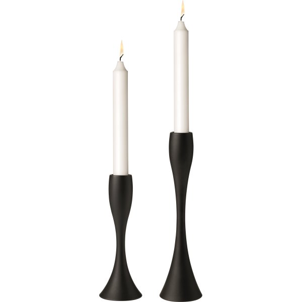 Stelton Reflection lysestage i sort, 17 cm