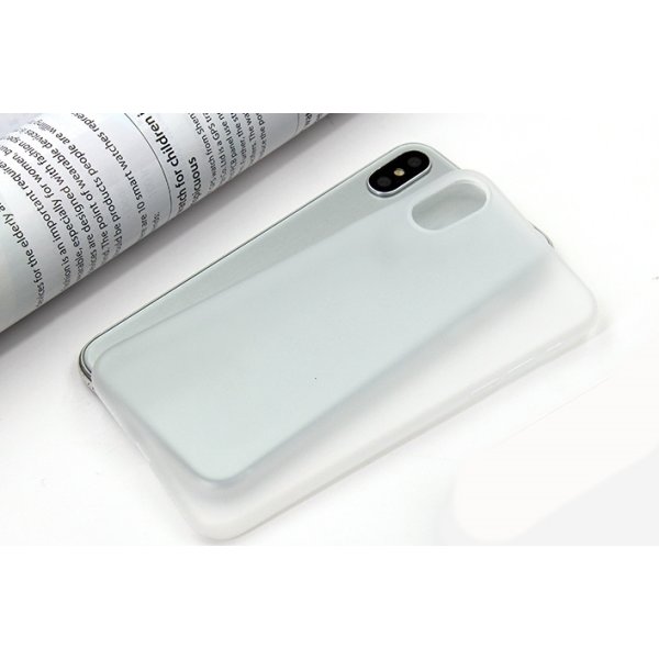 Twincase iPhone X case, transparent hvid