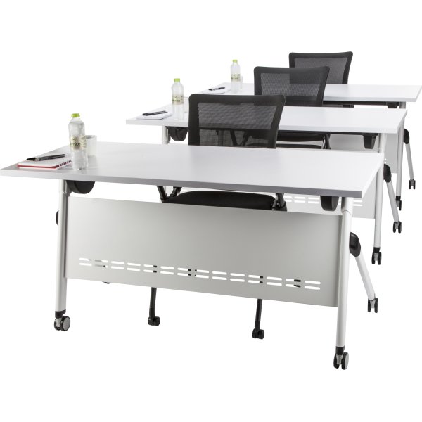 Flip-top bord 140x60 cm, Hvid