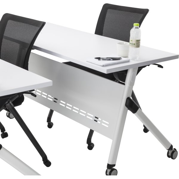 Flip-top bord 140x60 cm, Hvid