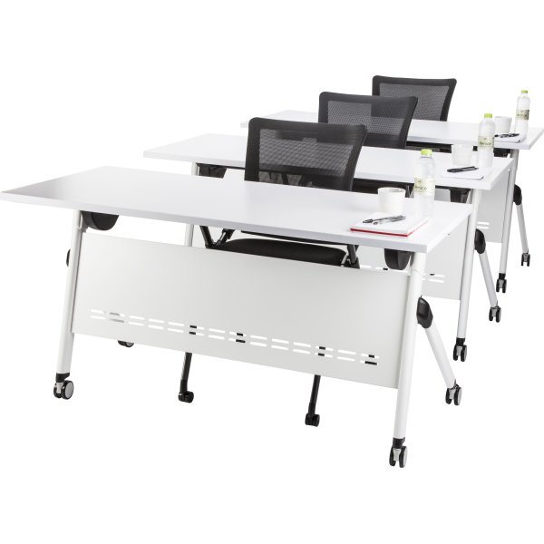 Flip-top bord 140x60 cm, Hvid