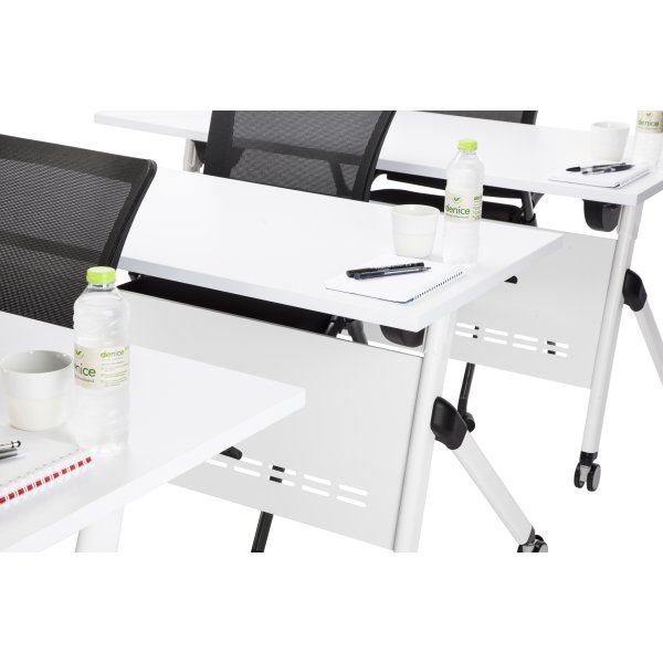 Flip-top bord 140x60 cm, Hvid