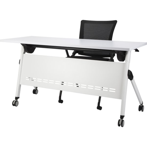 Flip-top bord 140x60 cm, Hvid