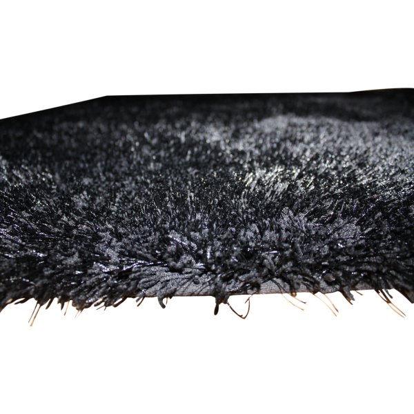 Easy Cozy sort tæppe, Ø 120 cm.