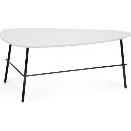 Ziggy lounge/sofabord, 93x50x40 cm, hvid laminat