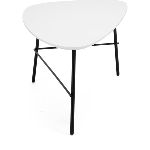 Ziggy lounge/sofabord, 93x50x40 cm, hvid laminat