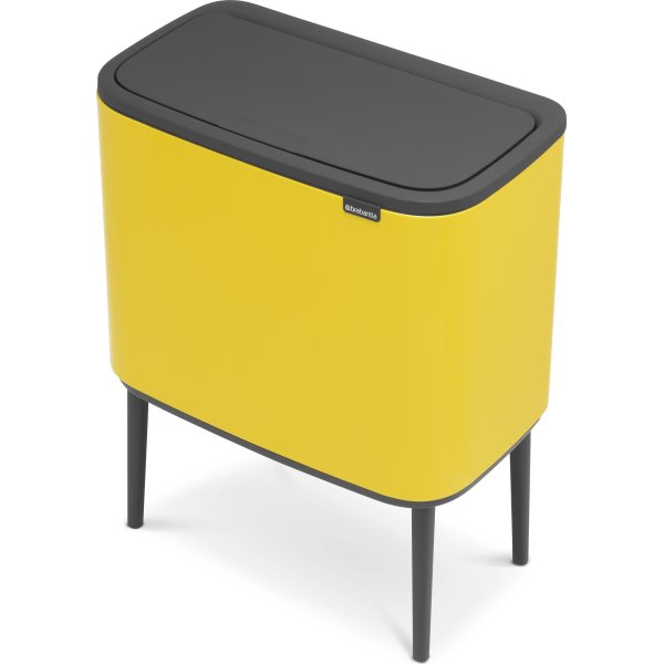 Brabantia BO Touch Bin 11+23 L, daisy yellow