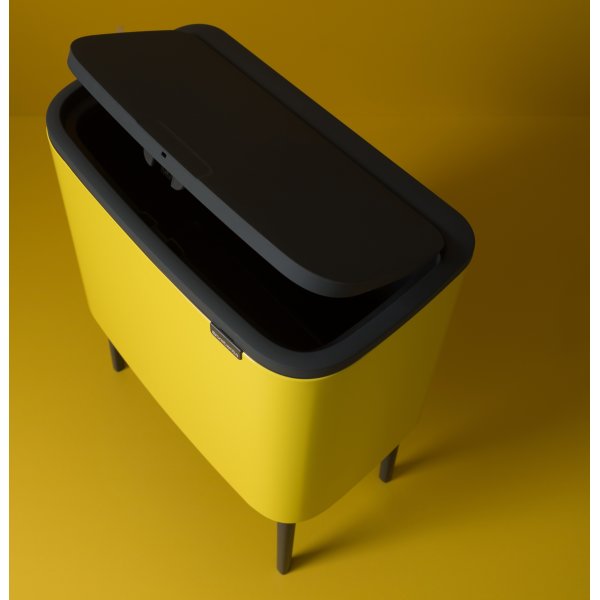 Brabantia BO Touch Bin 11+23 L, daisy yellow