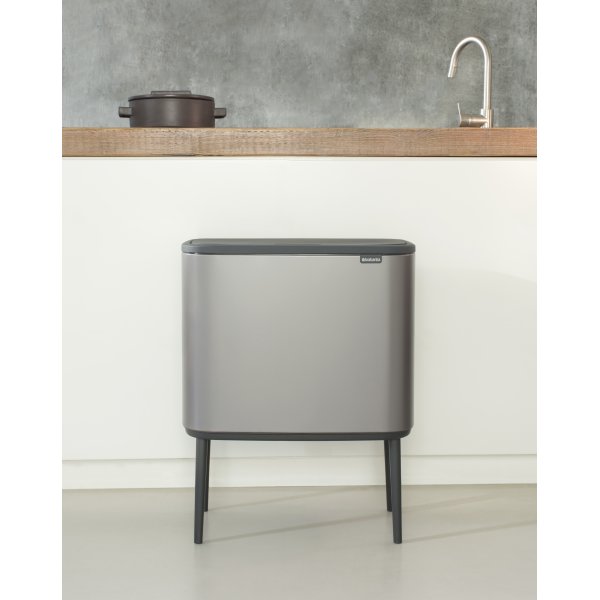 Brabantia BO Touch Bin 11+23 L, platinum