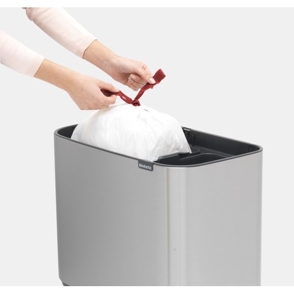 Brabantia BO Touch Bin 11+23 L, matt steel FPP