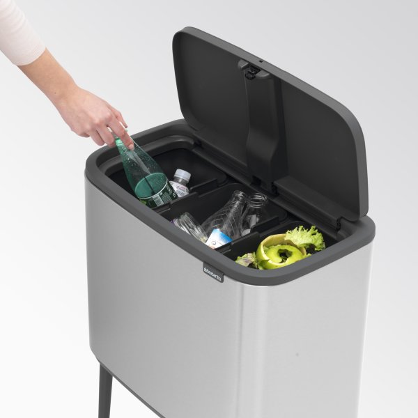 Brabantia BO Touch Bin 3x11 L, matt steel FPP