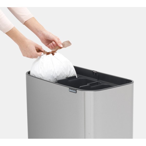 Brabantia BO Touch Bin 3x11 L, matt steel FPP