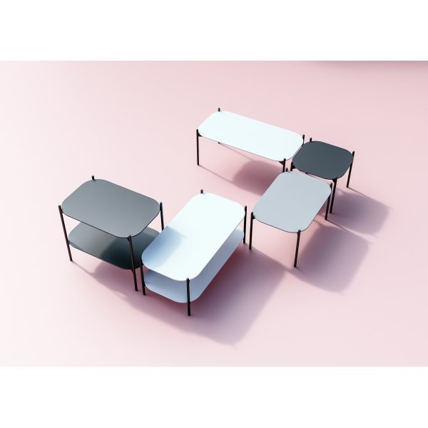 Ziggy lounge/sofabord, 50x100x40 cm, sort laminat