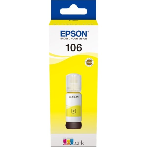 Epson T106 blæktank, gul, 70ml