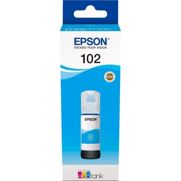 Epson T102 blæktank, cyan, 70ml