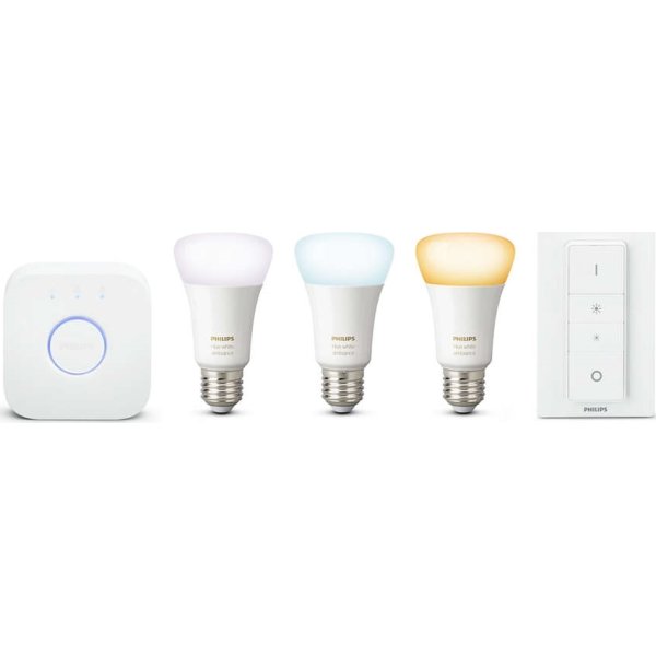 Philips HUE E27 "atmosfærelys" samlet pakket, hvid