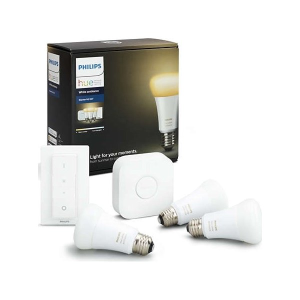 Philips HUE E27 "atmosfærelys" samlet pakket, hvid
