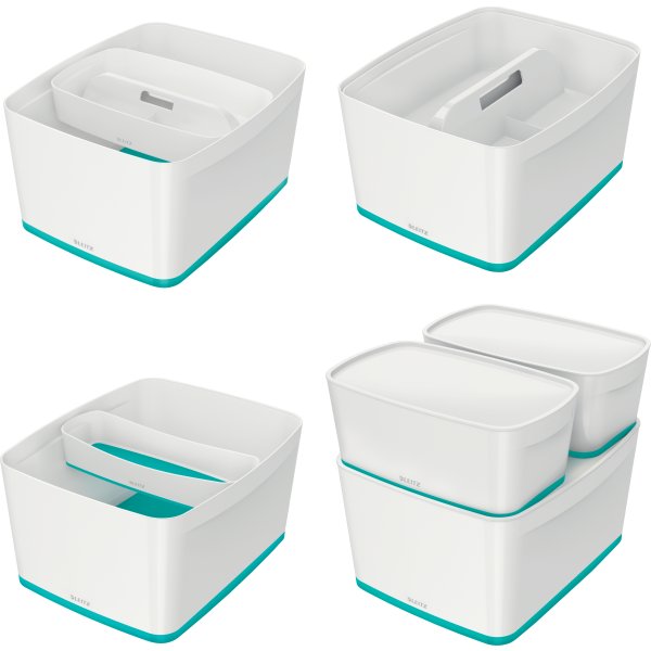 Leitz MyBox Opbevaringsboks Large, hvid/grå