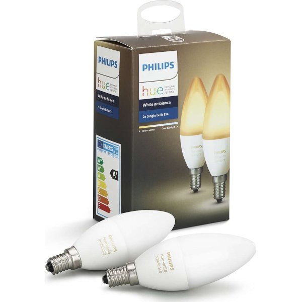 Philips HUE White Ambiance E14, 2-pak