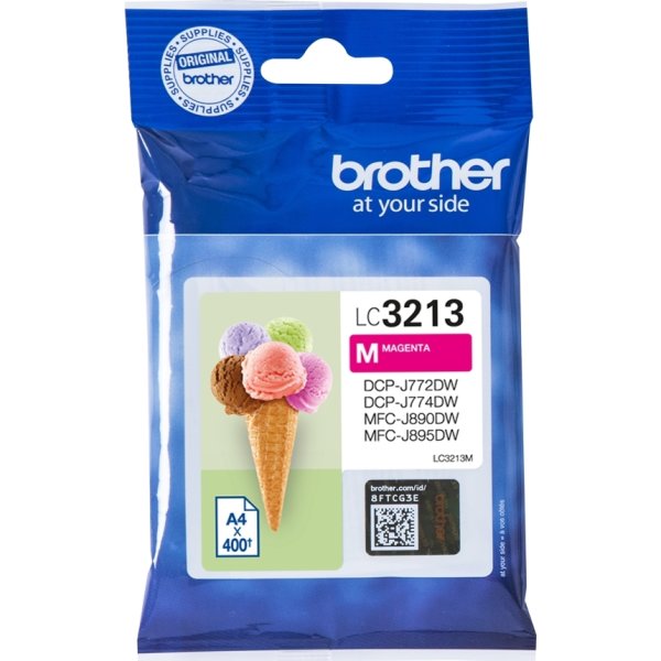 Brother LC3213 blækpatroner, magneta, 400s