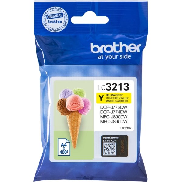 Brother LC3213 blækpatroner, gul, 400s