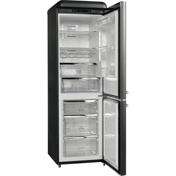 Scandomestic RKB 301 A++ køle-fryseskab, mat sort