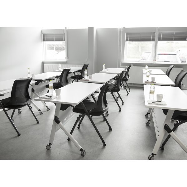 Flip-top bord 140x60 cm, Hvid
