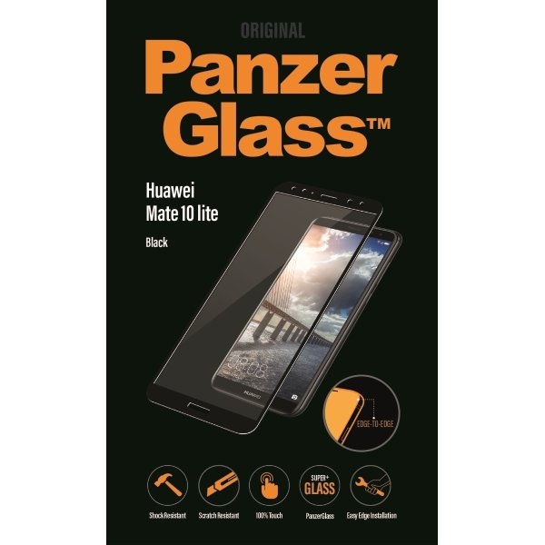PanzerGlass Huawei Mate 10 Lite, sort