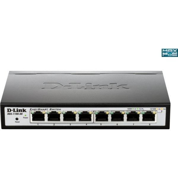 D-Link DGS-1100-08P Switch, 8 ports 10/100/1000
