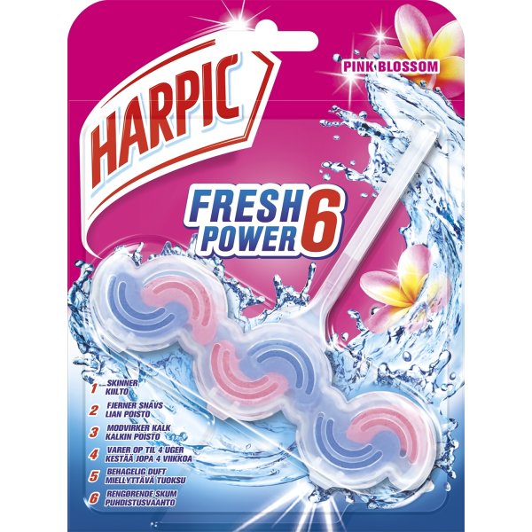 Harpic Wave Pink Blossom WC-blok, 1 stk.