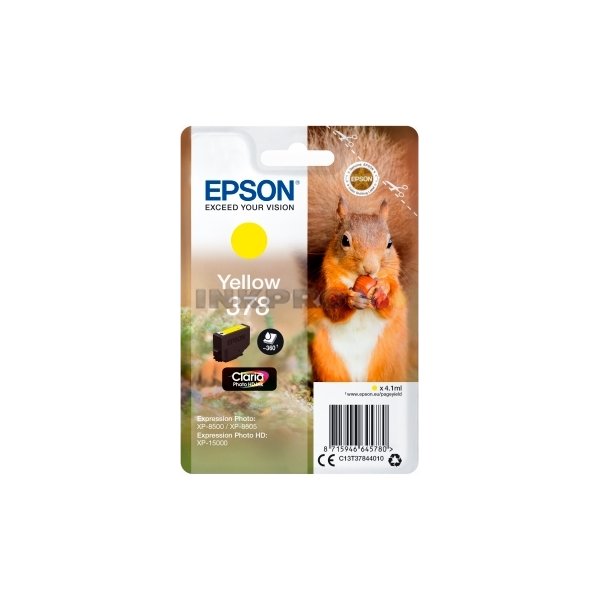 Epson T378 blækpatron, gul, 4.1 ml