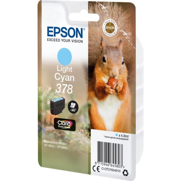 Epson T378 blækpatron, light cyan, 4.8 ml