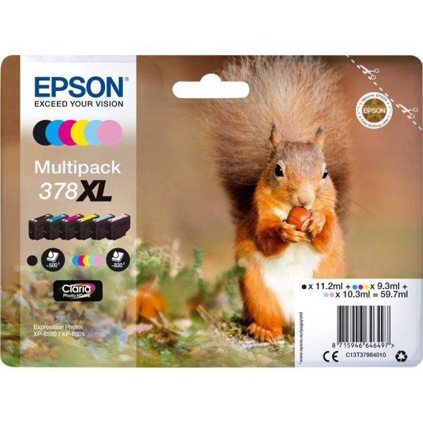 Epson T378 blæk Multipack 6-farvet XL