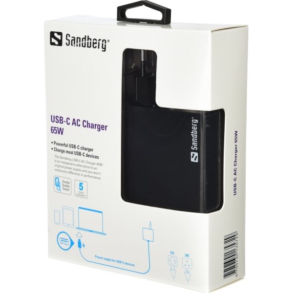 Sandberg USB-C AC oplader 65W