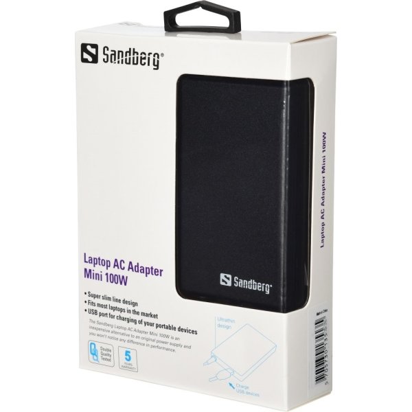 Sandberg universel AC adapter til pc, 100W
