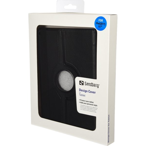 Sandberg iPad 2017 9.7" rotating cover, sort