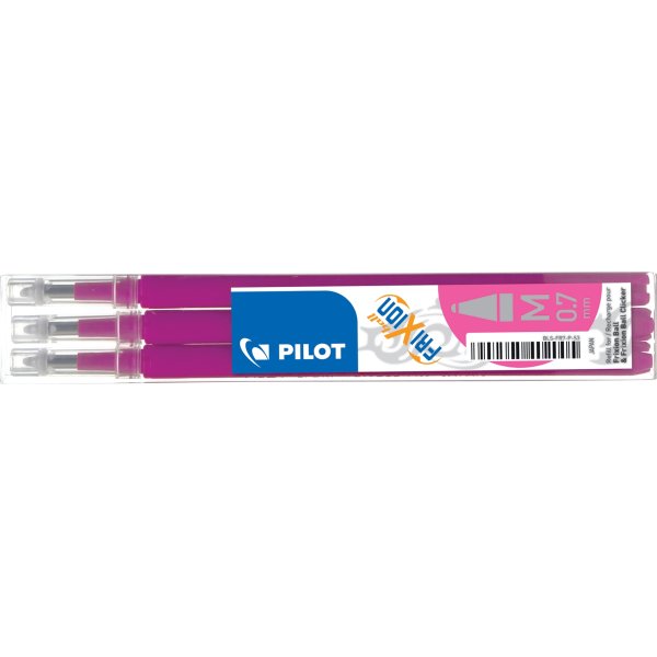 Refill til Pilot Frixion Clicker, pink, 3 stk.
